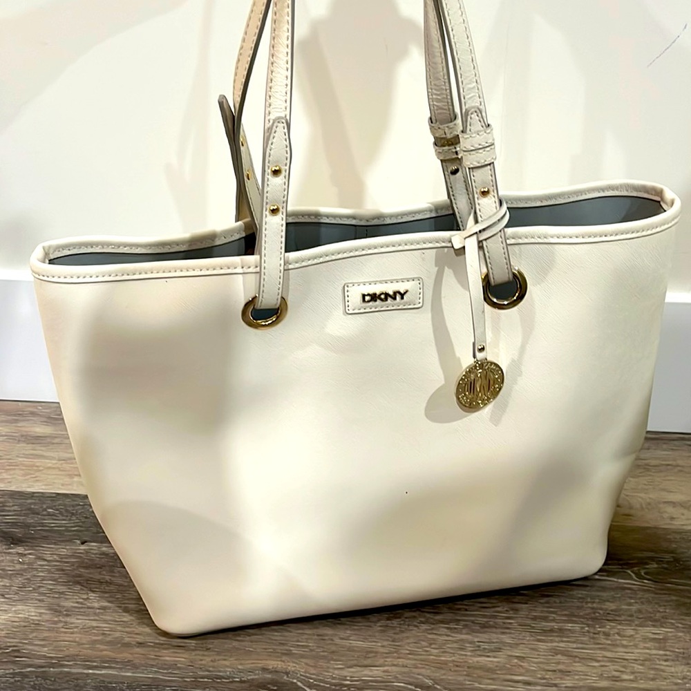 DKNY leather bag ivory